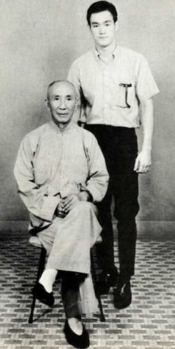 Yip Man und Bruce Lee (ca. 1957)